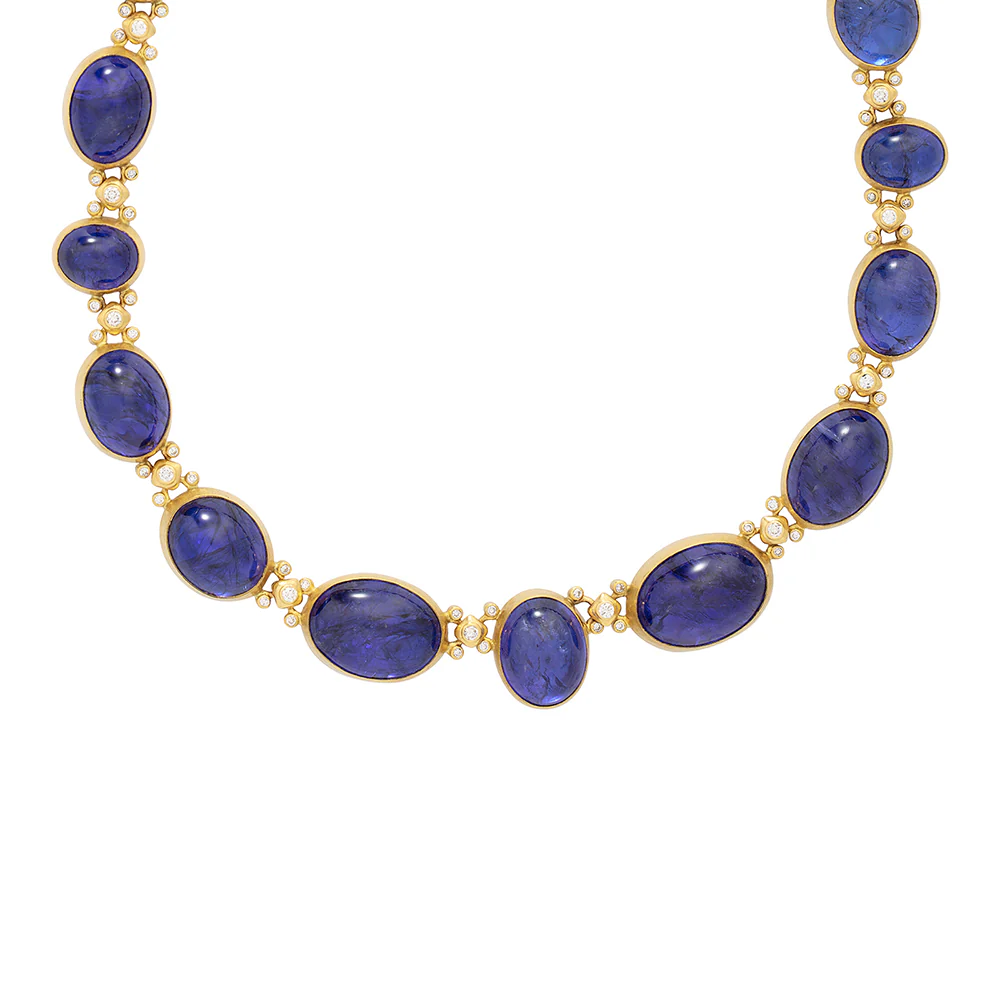 Gurhan Rune All Around Tanzanite Necklace 24K Yellow Gold - Image 2