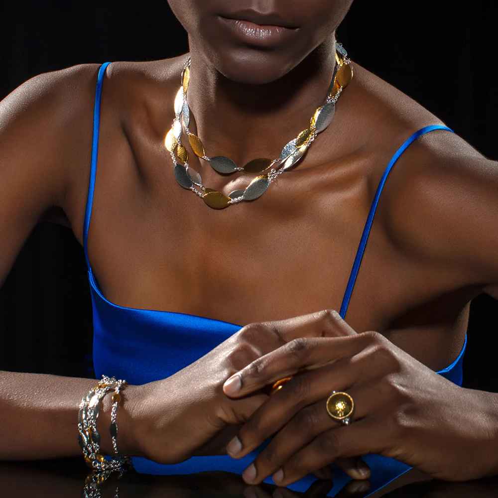 Gurhan Willow Sterling Silver and Yellow Gold Long Necklace - Image 2