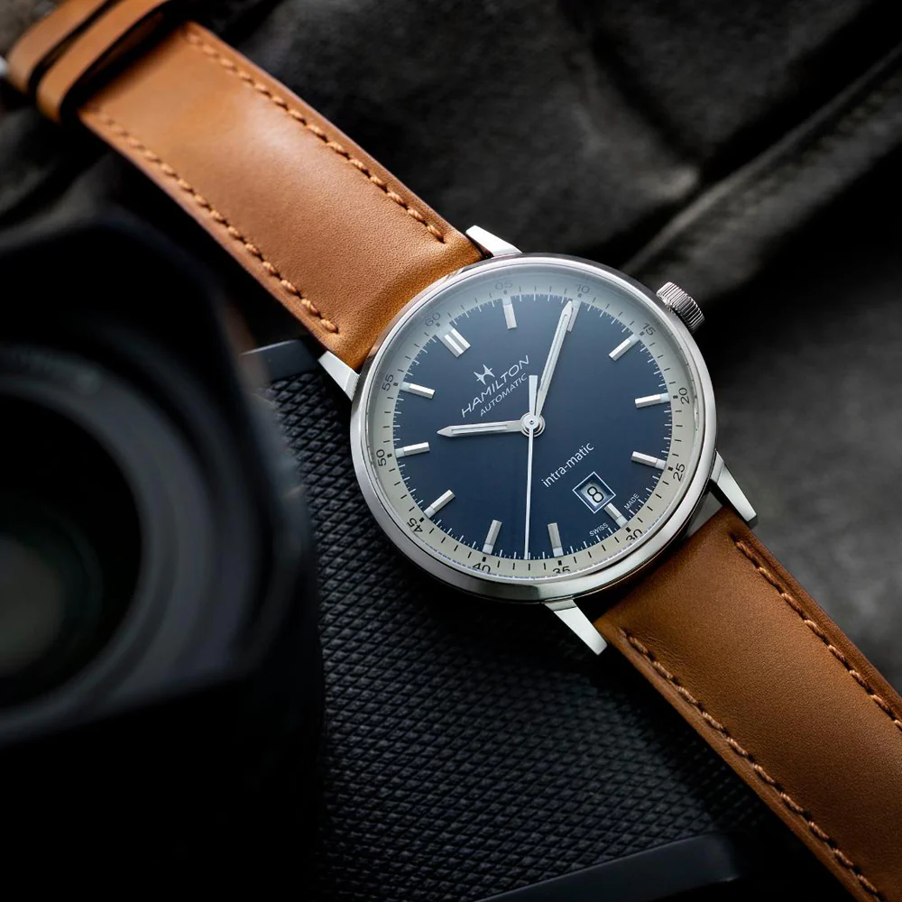 Hamilton American Classic Intra-Matic Auto Blue Dial Watch - Image 5