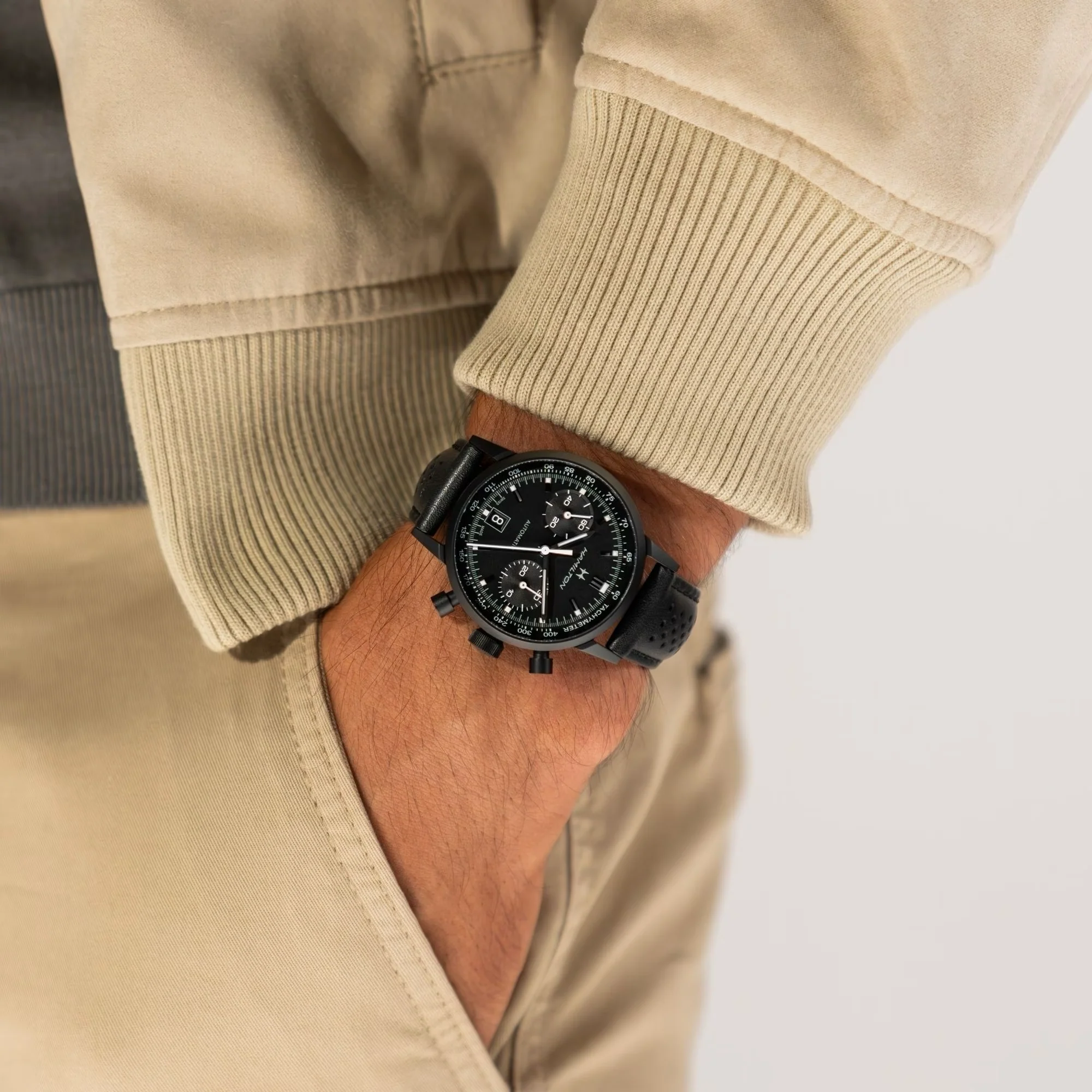 Hamilton American Classic Intra-matic Auto Chrono 40mm Black Dial Watch - Image 2