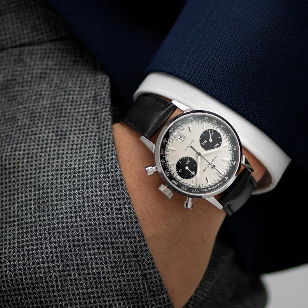 Hamilton American Classic Intra-Matic Auto Chrono Panda Dial Watch - Image 2