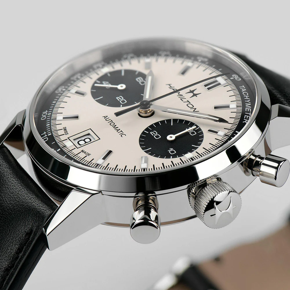 Hamilton American Classic Intra-Matic Auto Chrono Panda Dial Watch - Image 3
