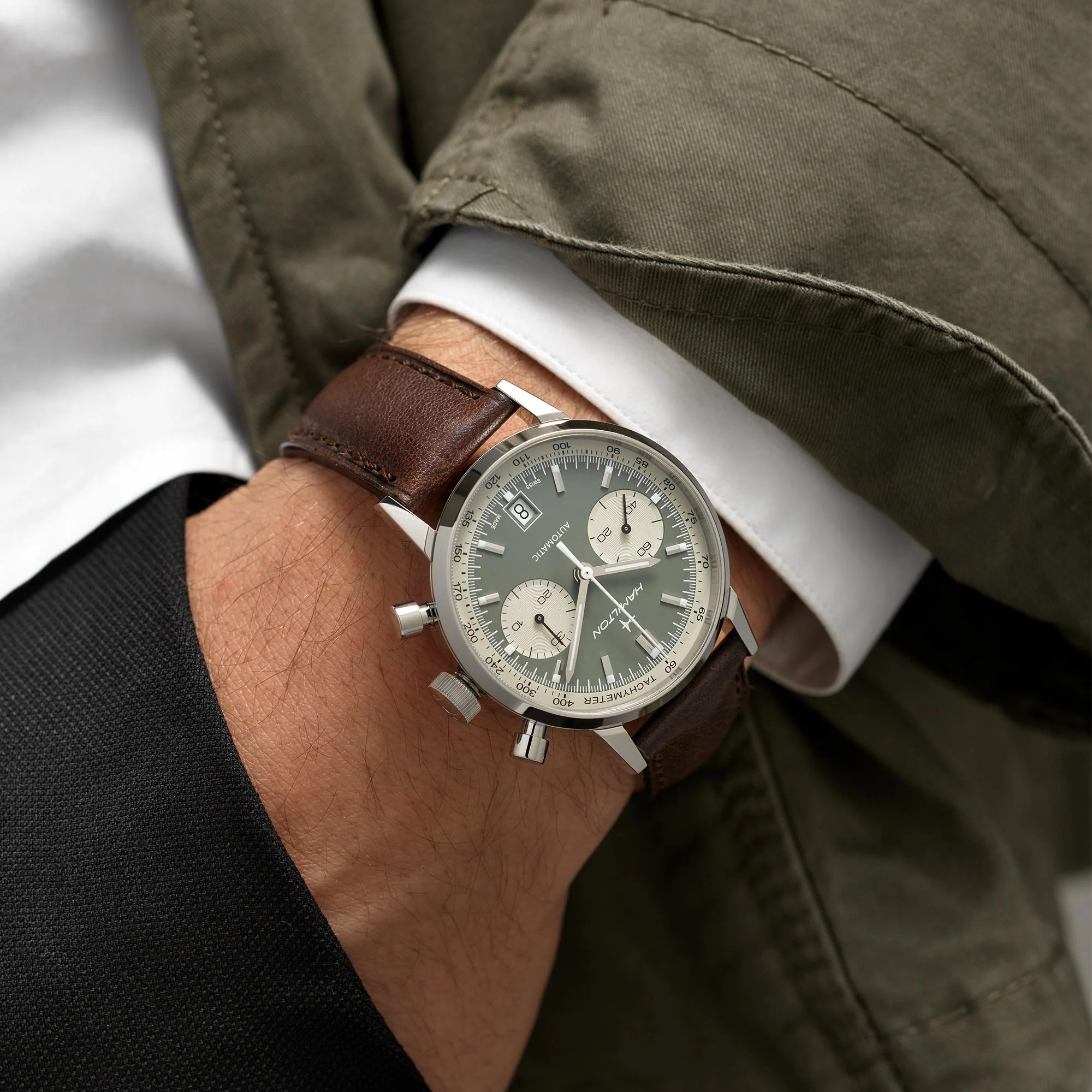 Hamilton American Classic Intra-Matic Auto Chrono Watch - Image 2