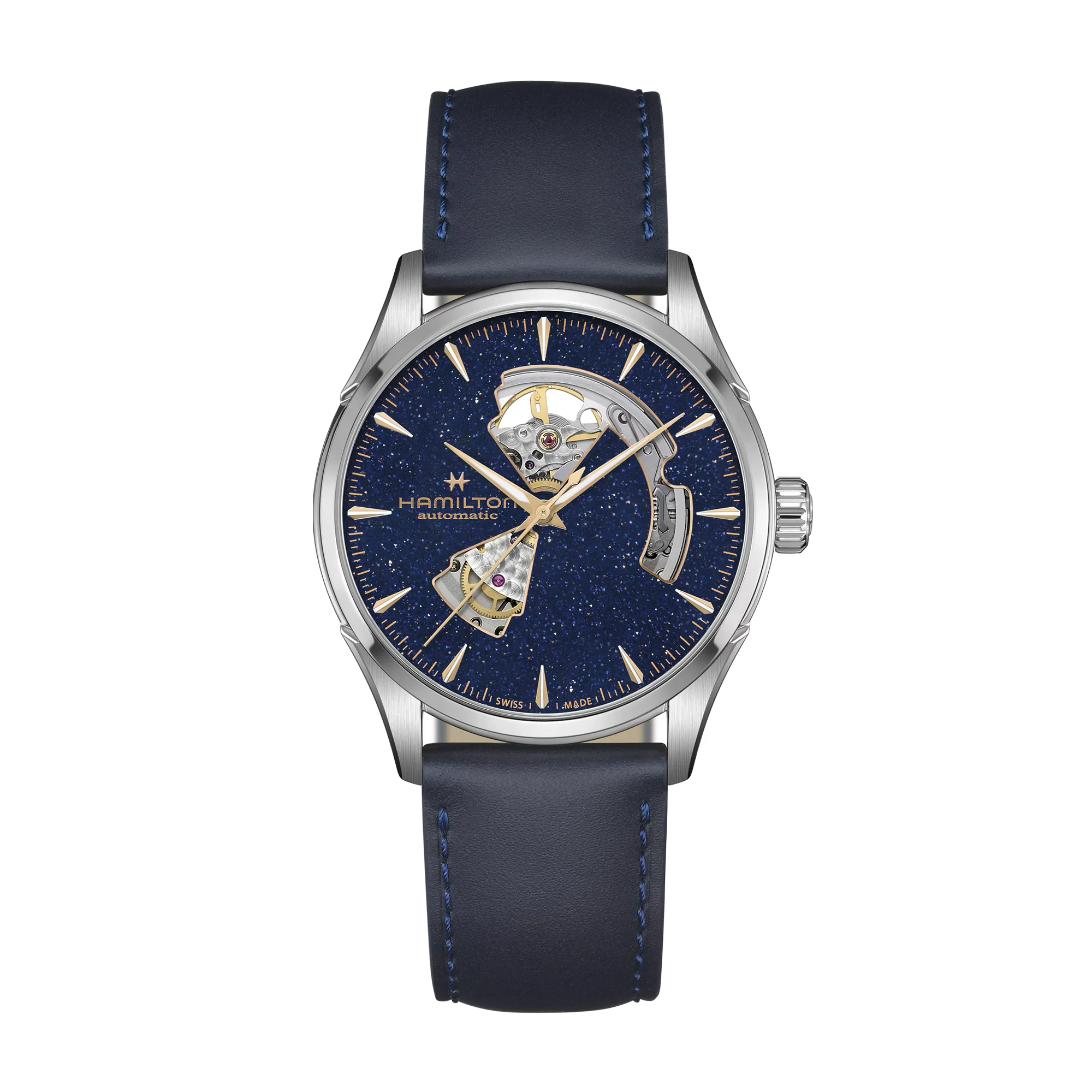 Hamilton Jazzmaster Open Heart Auto 42mm Blue Dial Leather Strap