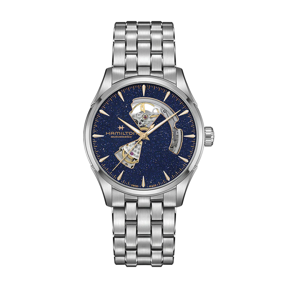 Hamilton Jazzmaster Open Heart Auto 42mm Blue Dial Steel Bracelet Watch