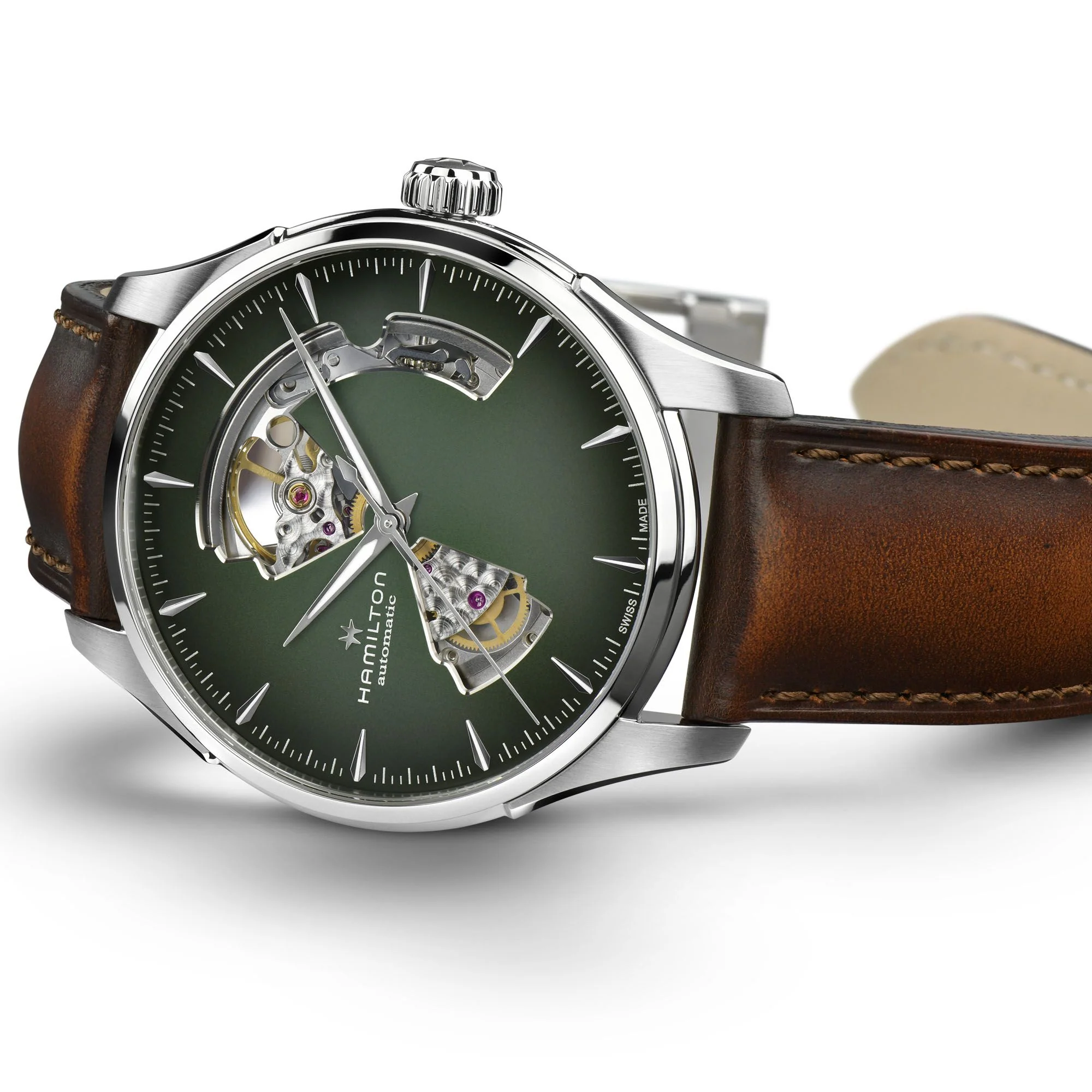 Hamilton Jazzmaster Open Heart Green Watch - Image 2