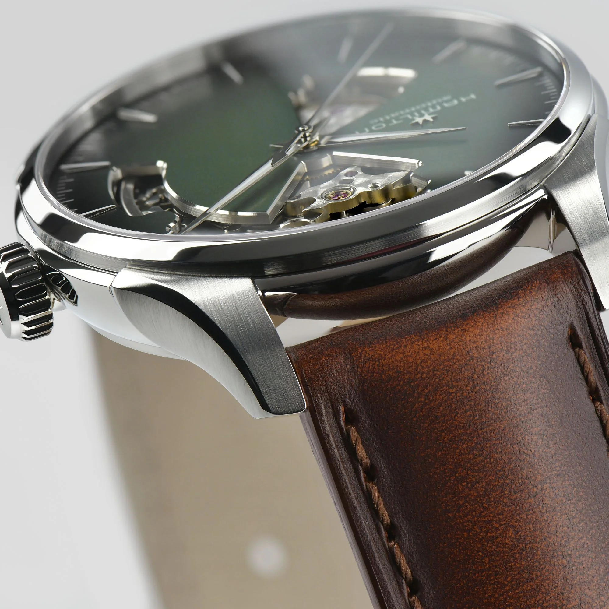 Hamilton Jazzmaster Open Heart Green Watch - Image 4