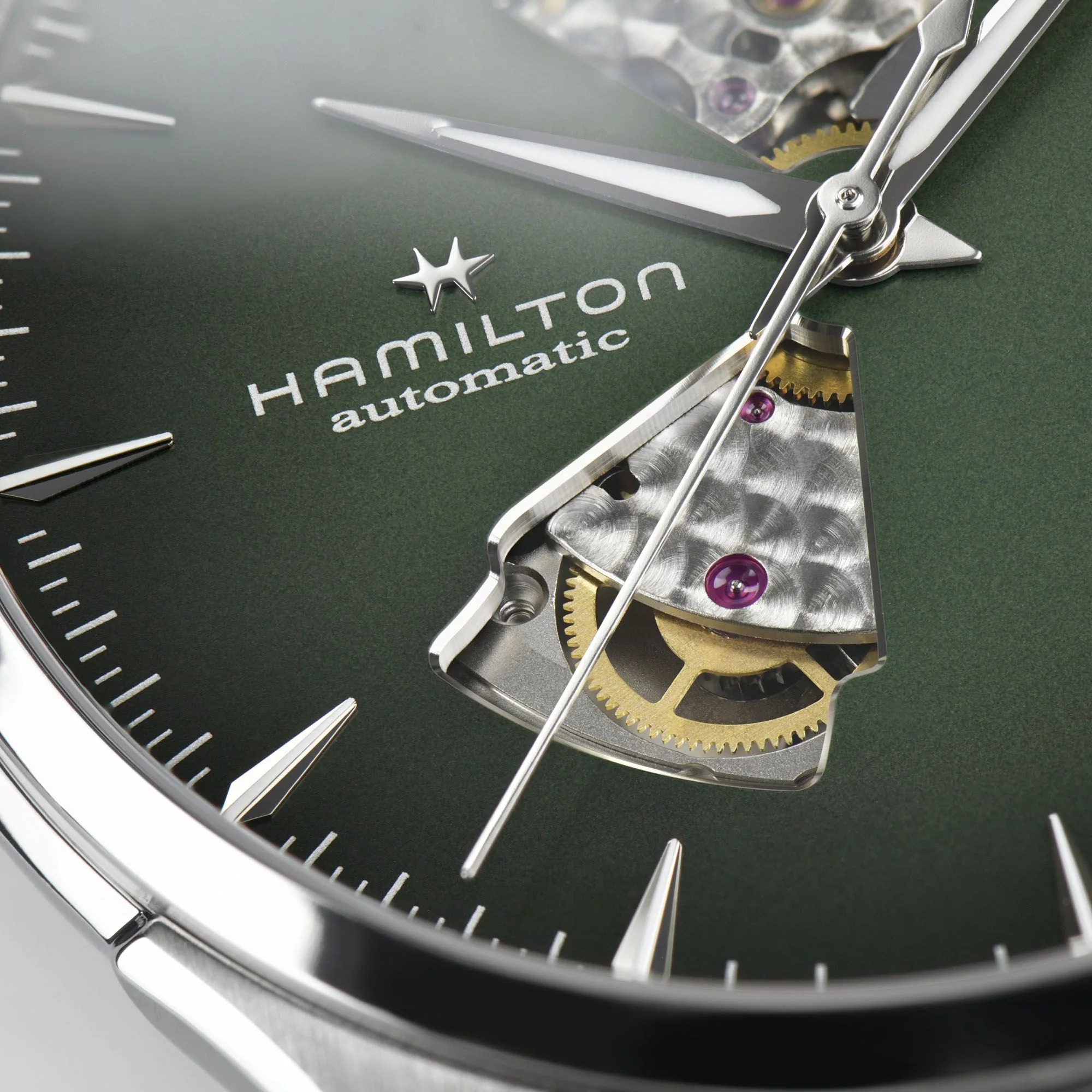 Hamilton Jazzmaster Open Heart Green Watch - Image 5