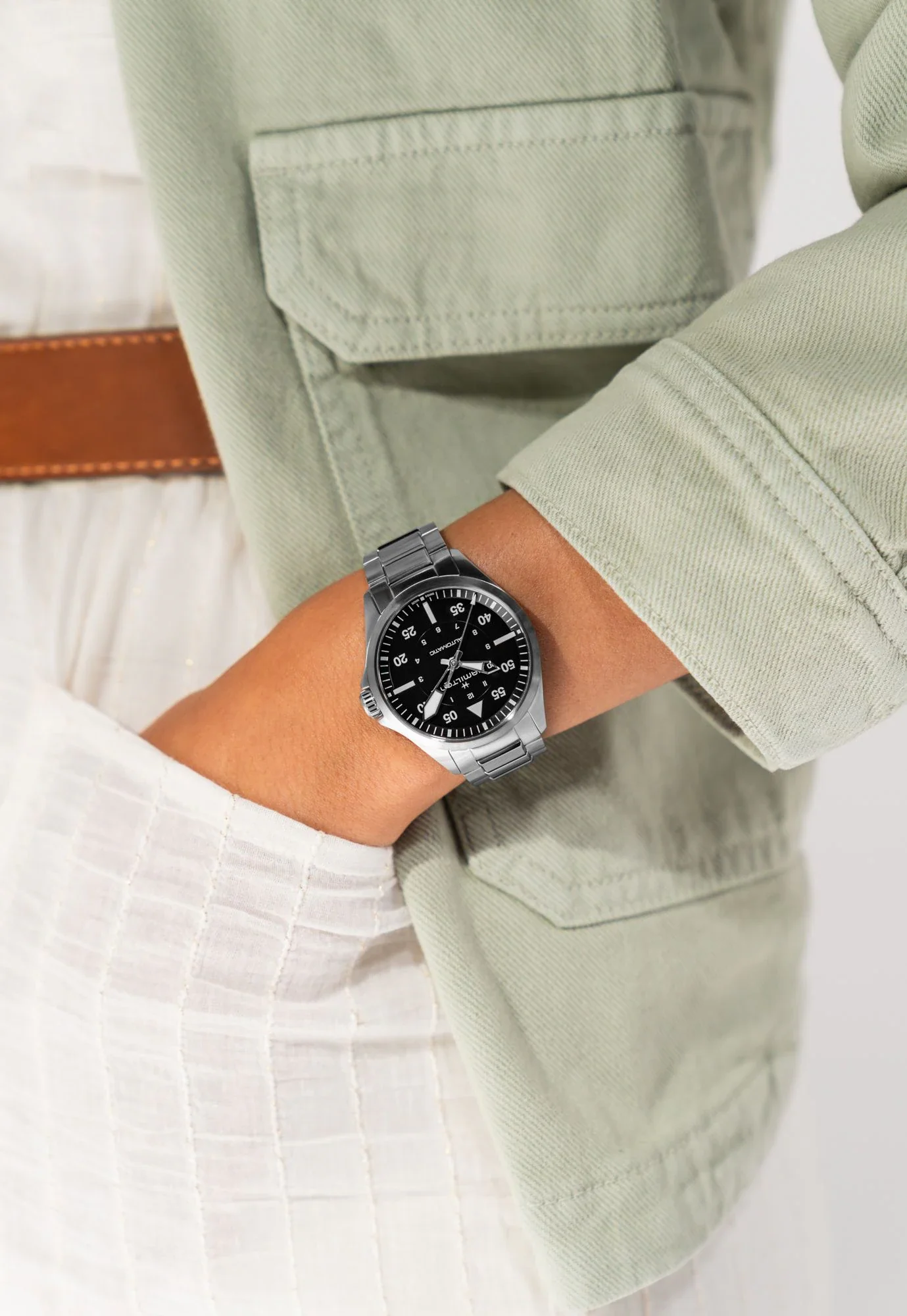 Hamilton Khaki Aviation Pilot Auto 39mm Black Dial Stainless Steel - Image 2