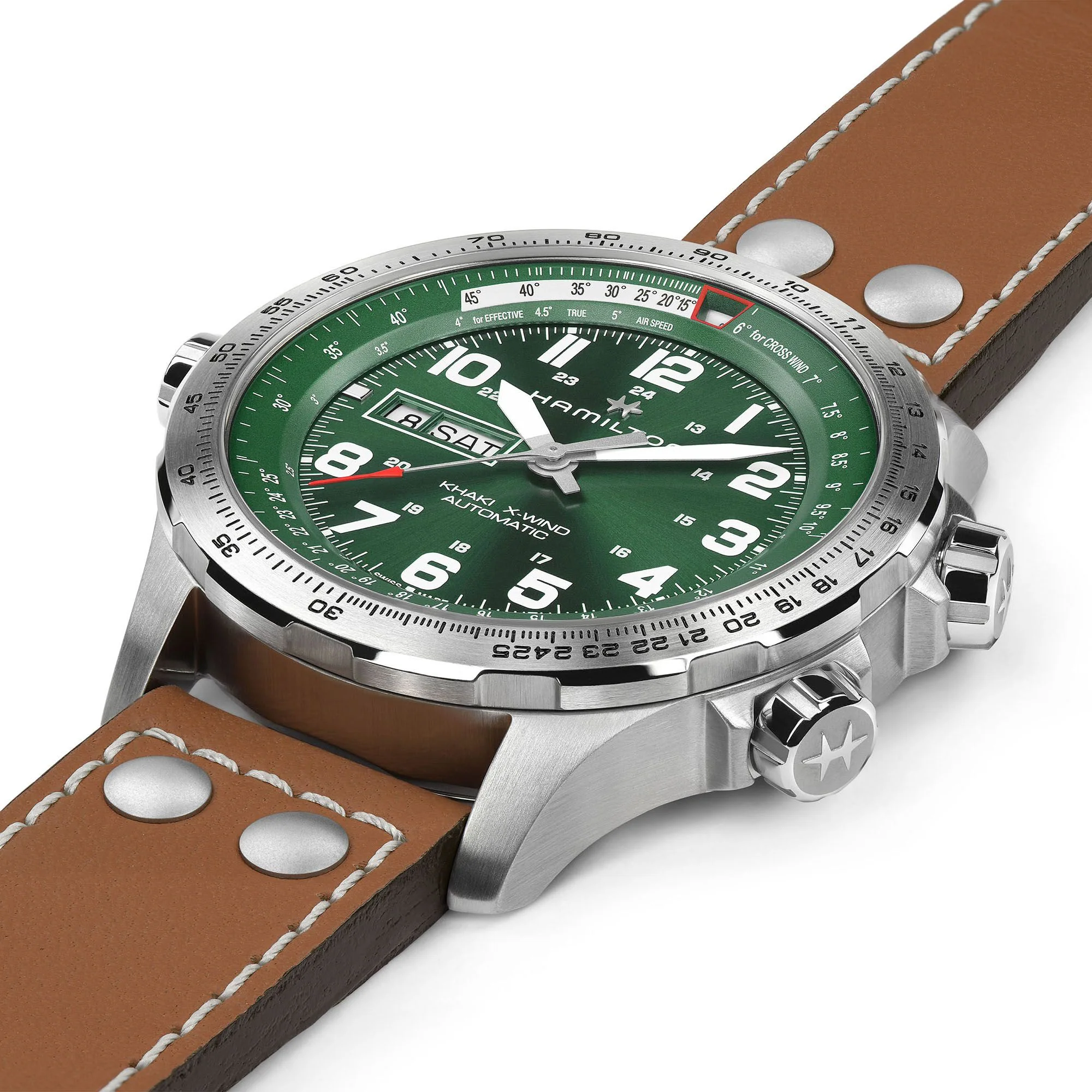 Hamilton Khaki Aviation X-Wind Day Date Auto 45mm Green Dial - Image 3