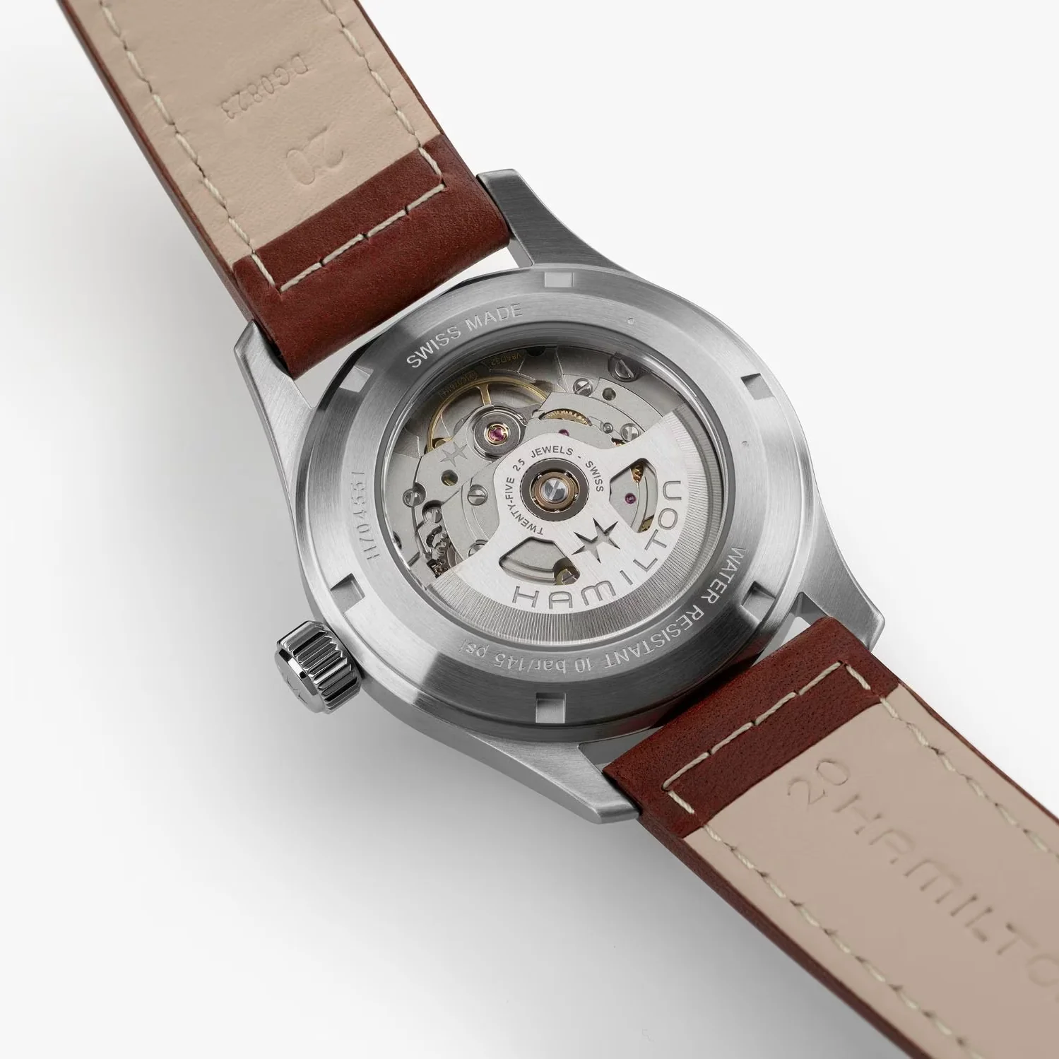 Hamilton Khaki Field Auto 38mm Blue Dial Leather Strap - Image 4