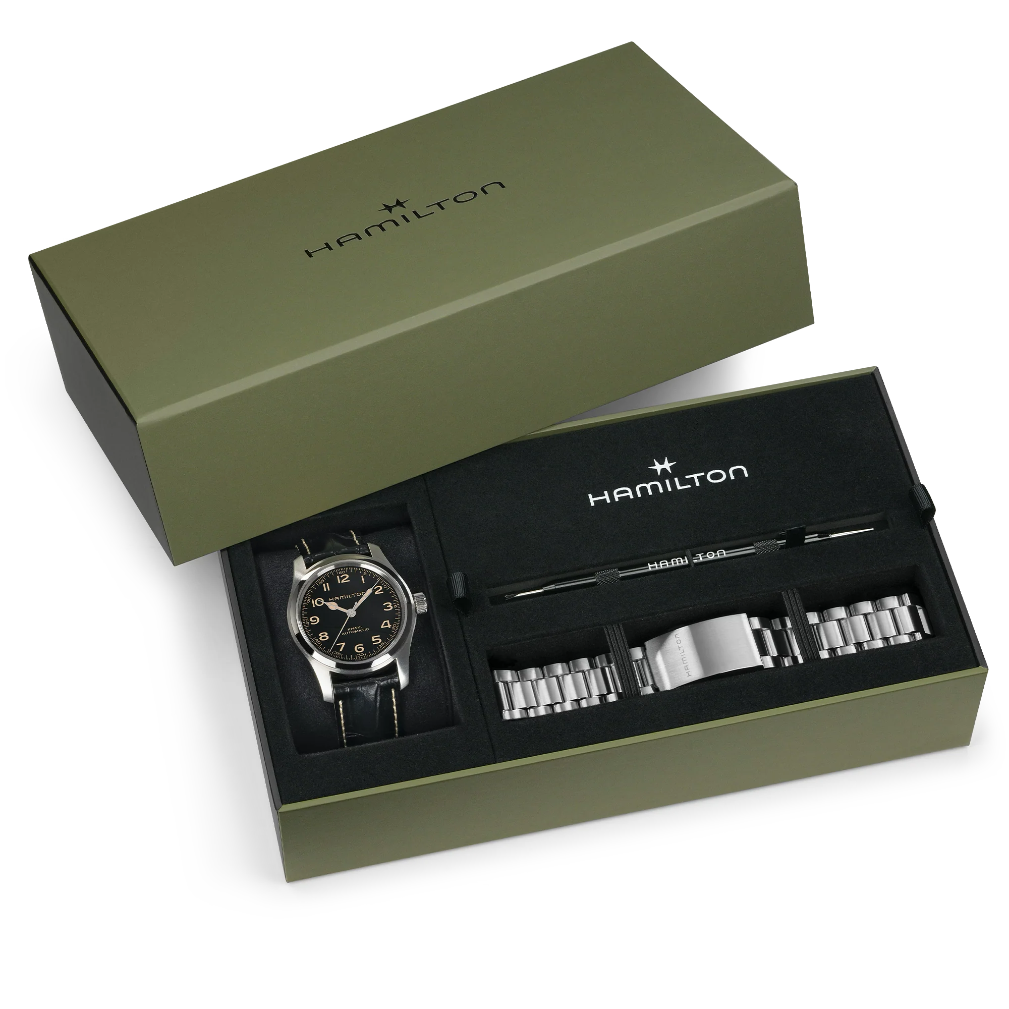 Hamilton Khaki Field Murph Auto 42mm Bracelet Bundle - Image 2
