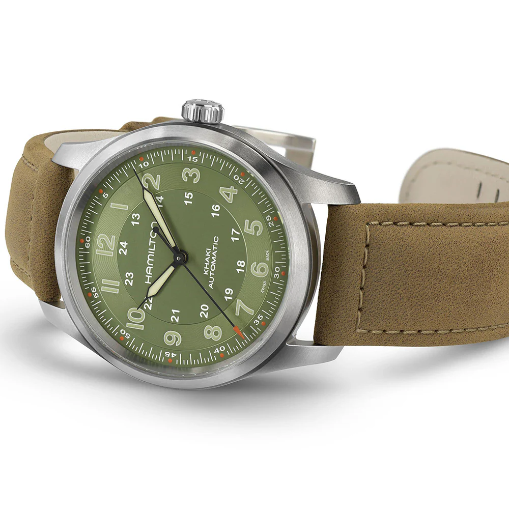 Hamilton Khaki Field Titanium Auto Green Dial Watch - Image 3