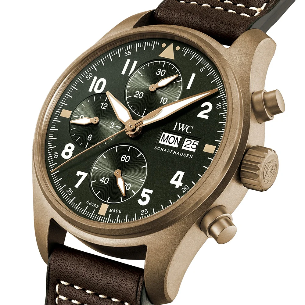 IWC Pilot's Watch Chronograph Spitfire 41 Bronze Green Dial - Image 4