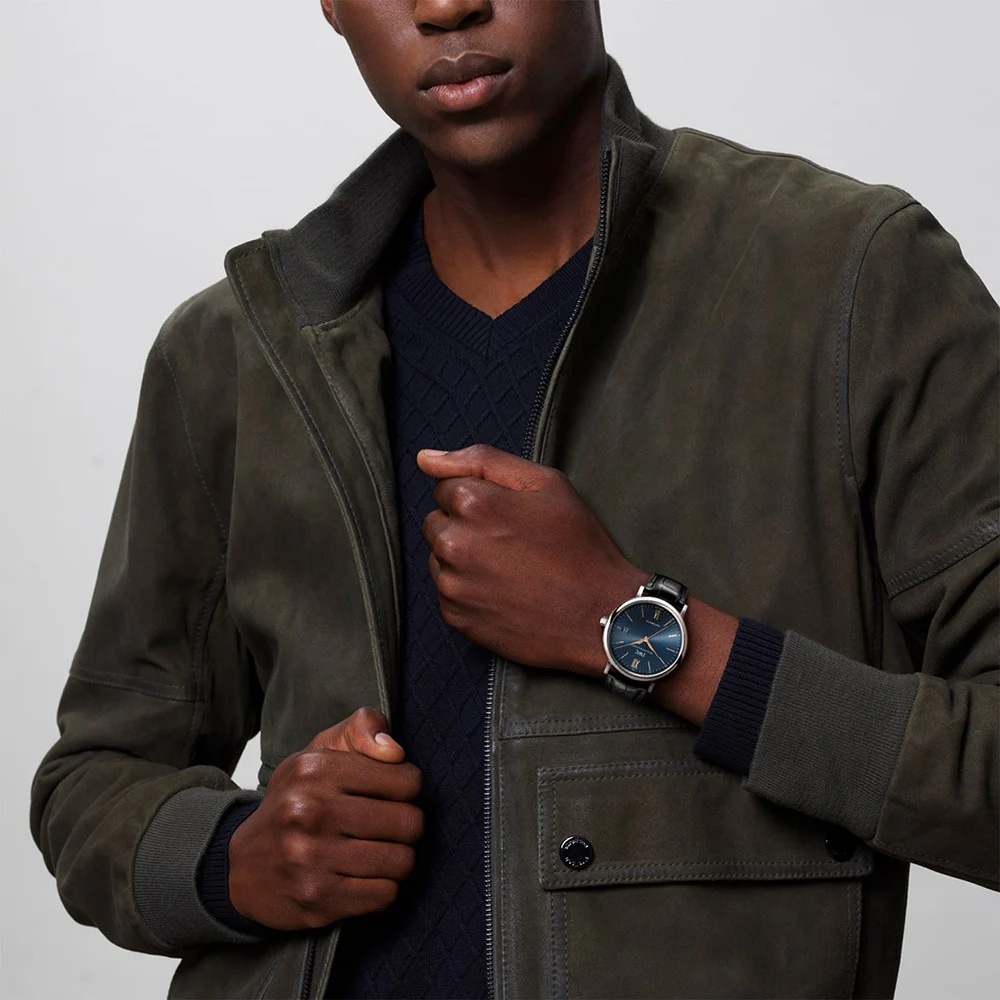 IWC Portofino Automatic 40 Blue Dial Leather Strap - Image 4