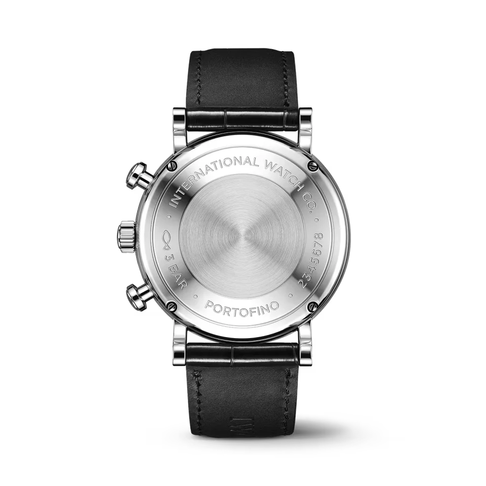 IWC Portofino Chronograph 39 Silver Dial Leather Strap - Image 2