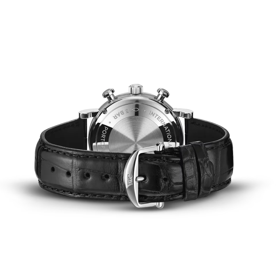 IWC Portofino Chronograph 39 Silver Dial Leather Strap - Image 4