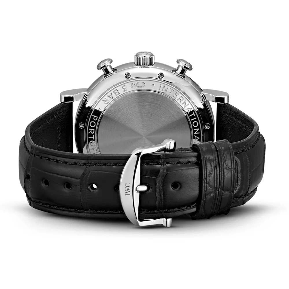 IWC Portofino Chronograph 42 Silver Dial Leather Strap - Image 6