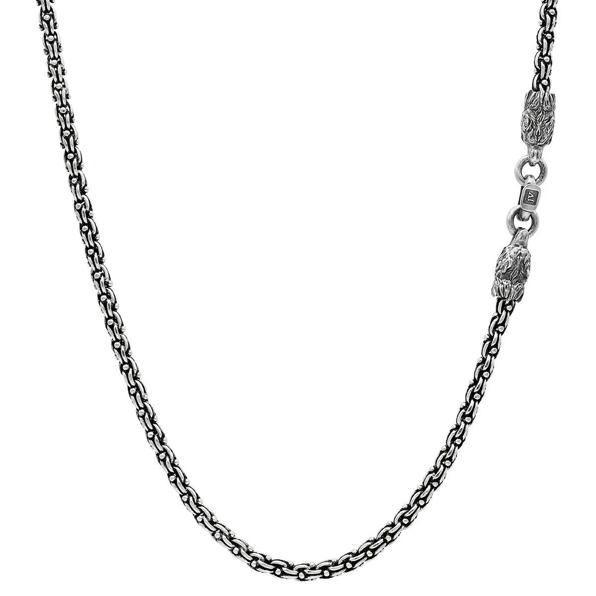 John Varvatos Wolf Sterling Silver Chain Necklace