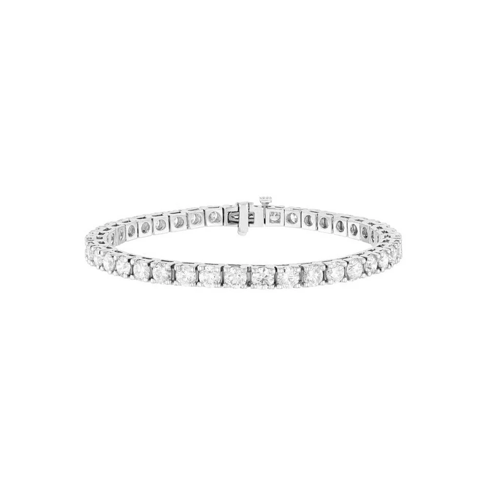 King Jewelers 10.25ct Diamond Tennis Bracelet 14K White Gold