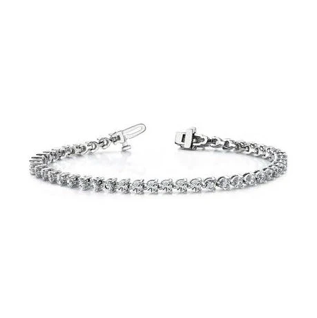 King Jewelers 5.02ct Diamond Tennis Bracelet 14K White Gold