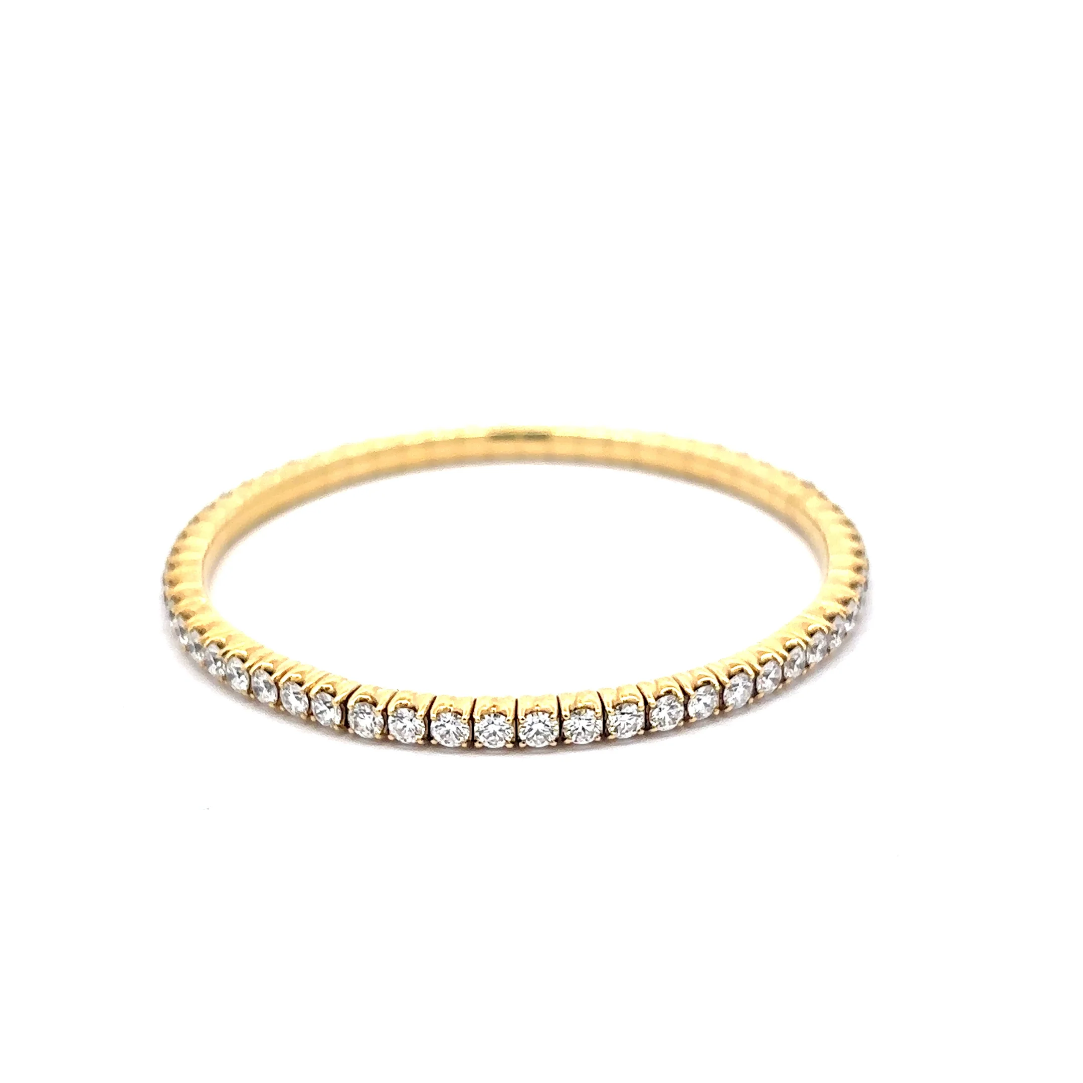 King Jewelers 5.42ct Diamond Flex Bracelet 18K Yellow Gold - Image 4
