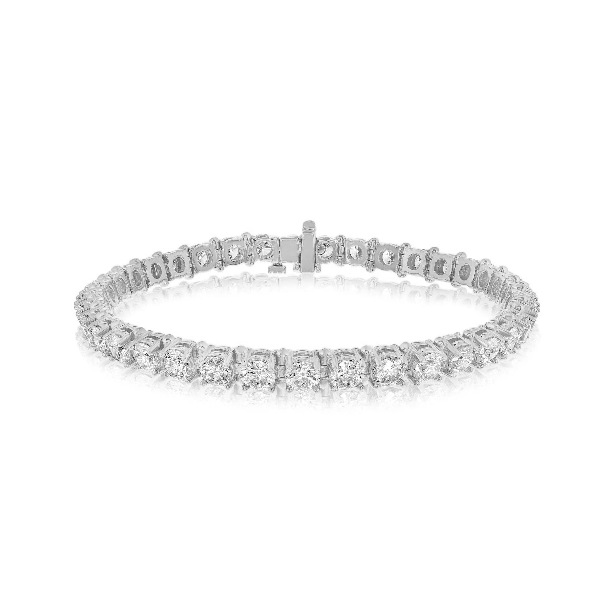 King Jewelers 9.75ct Diamond Tennis Bracelet 14K White Gold