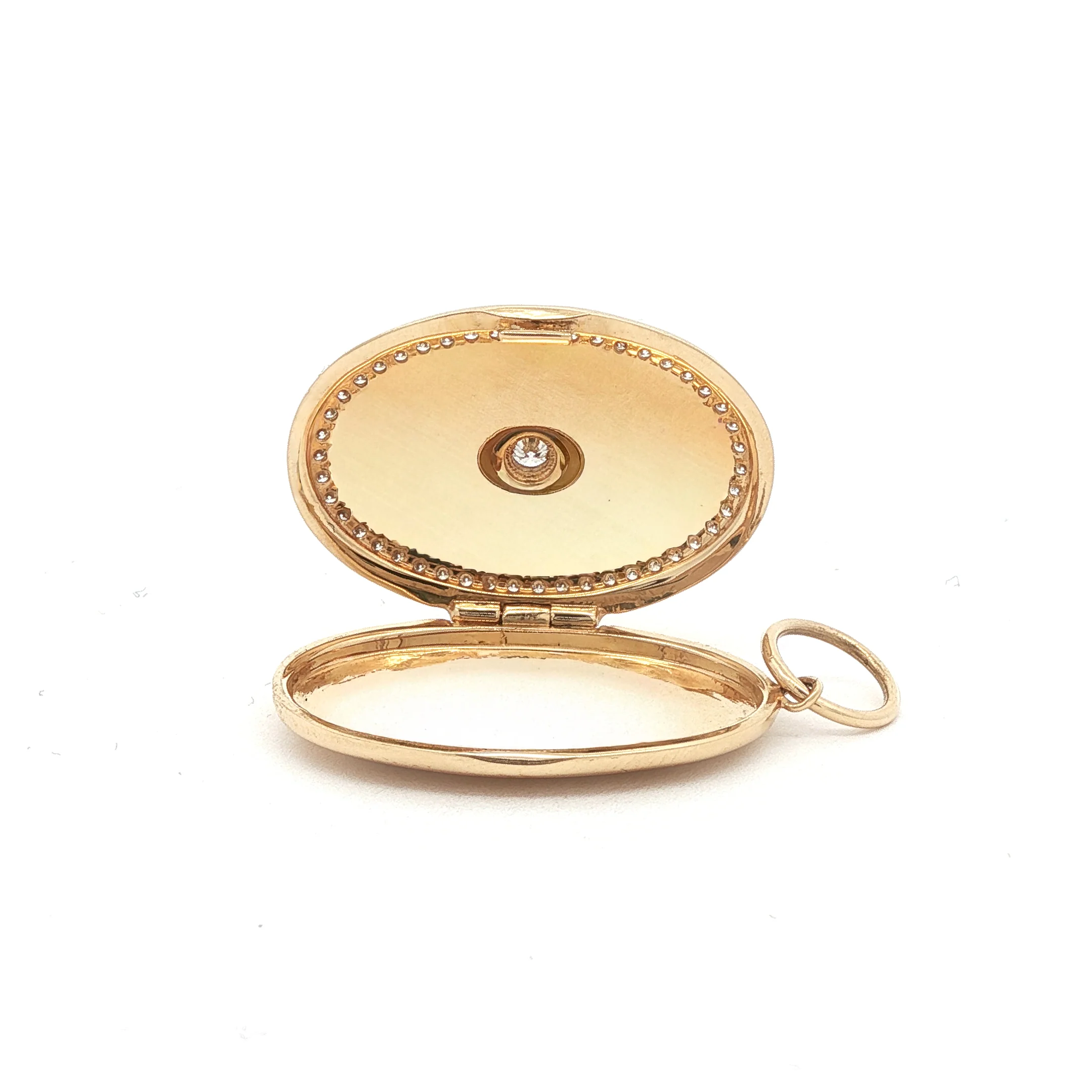 King Jewelers Diamond Locket Pendant 14K Yellow Gold - Image 2