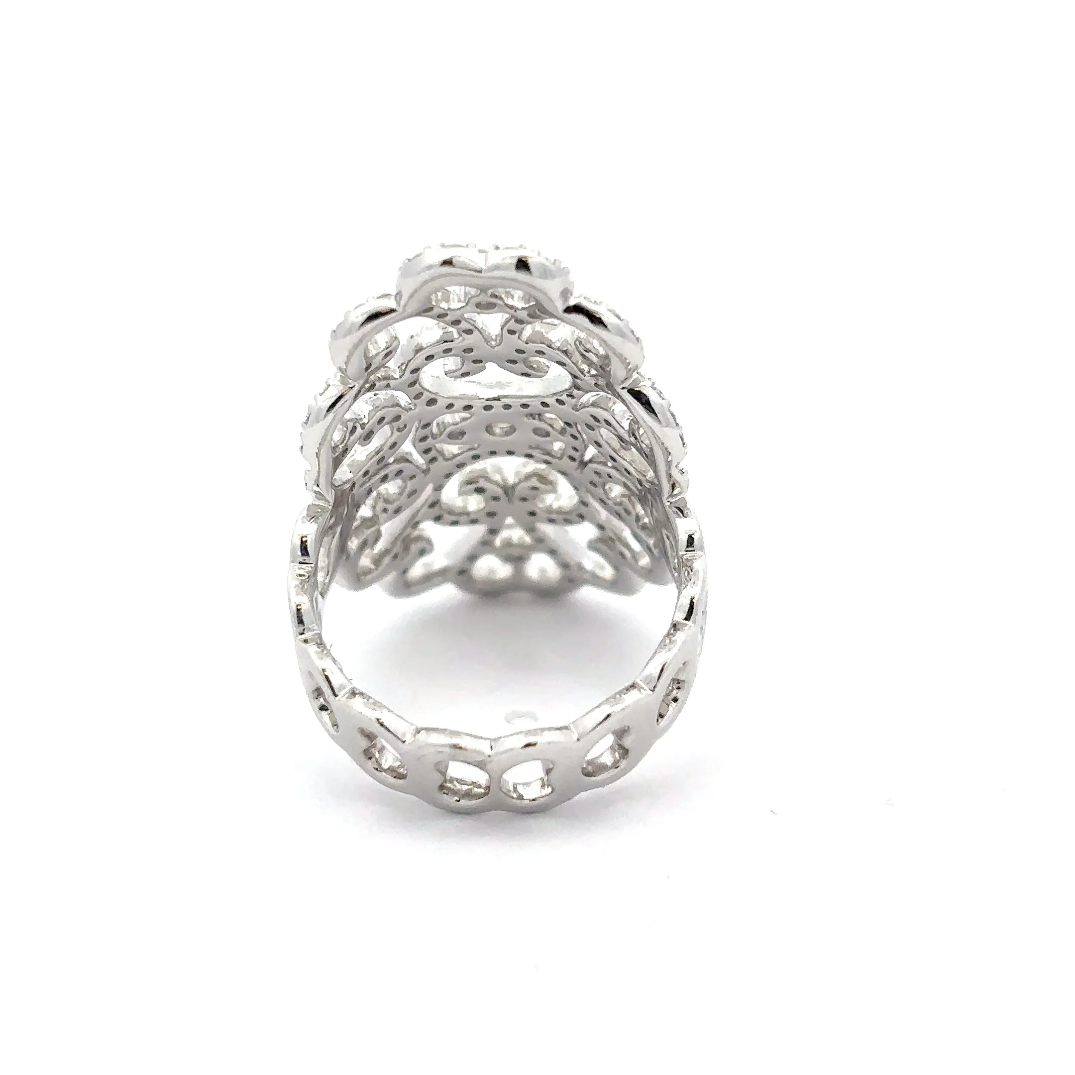 King Jewelers Filigree 1.20ct Diamond Ring 14K White Gold - Image 3