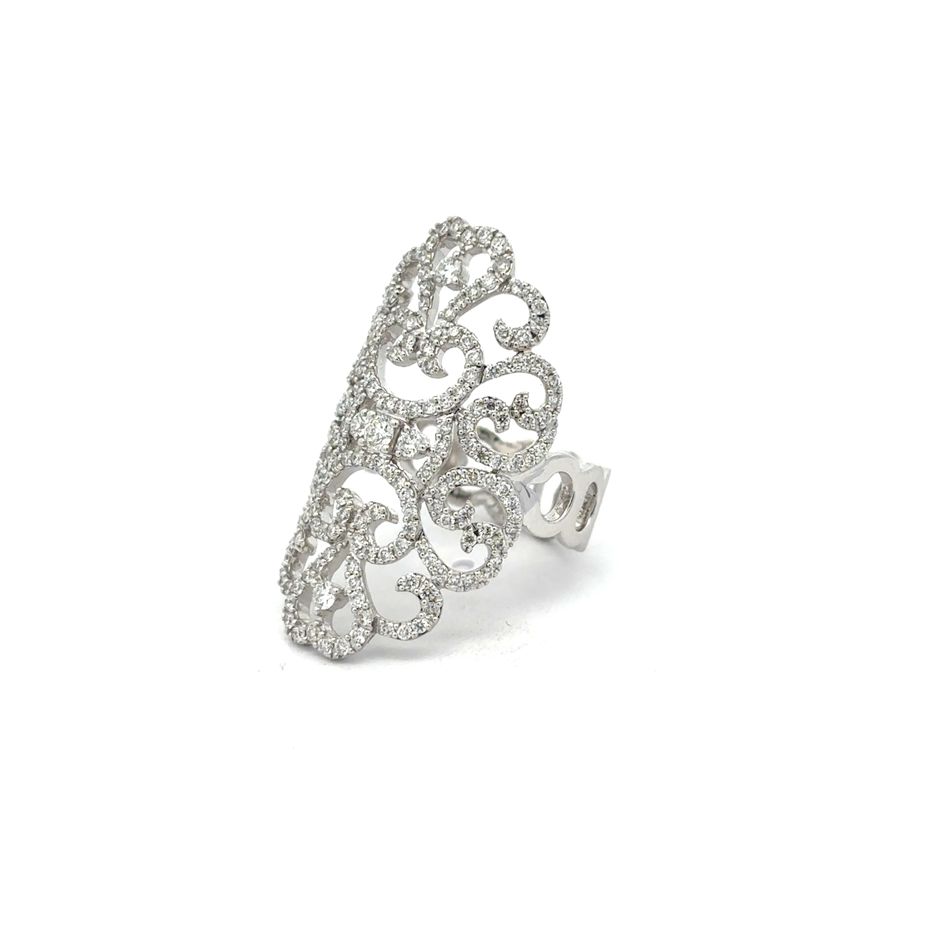 King Jewelers Filigree 1.20ct Diamond Ring 14K White Gold - Image 5