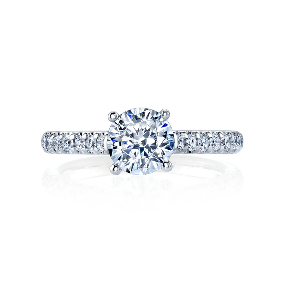 KJ5 14K White Gold 0.25ct Classic Engagement Ring Mounting