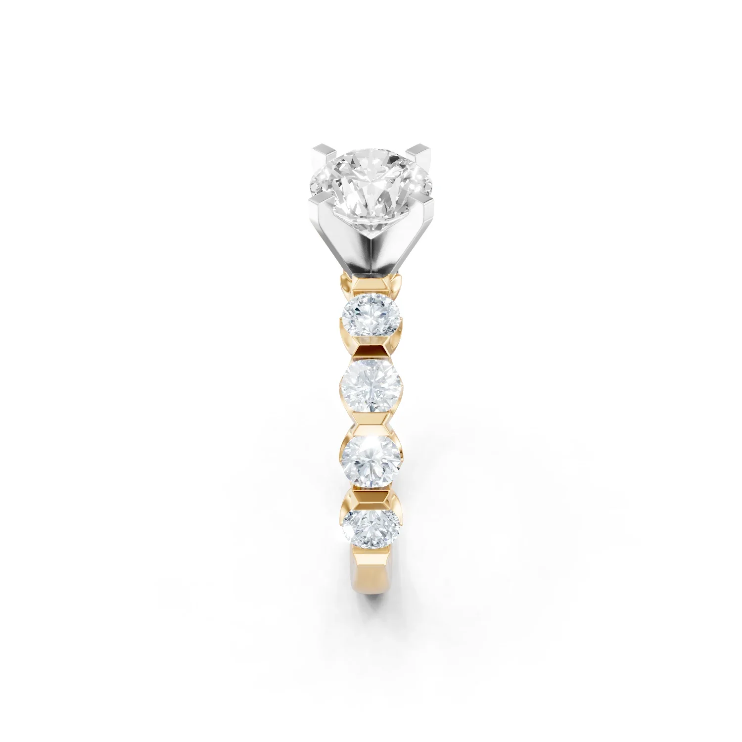 KJ5 14K Yellow Gold 0.80ct Diamond Engagement Ring Mounting - Image 3