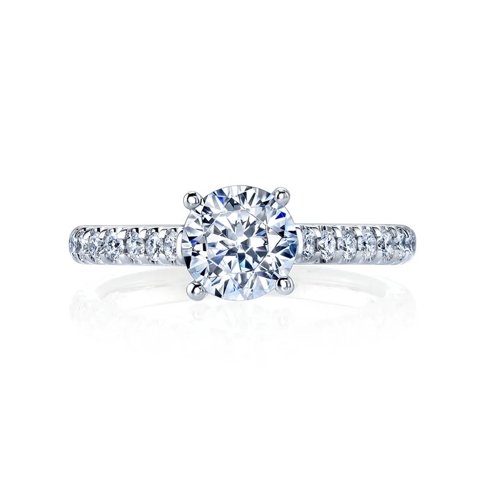 KJ5 18K White Gold 1.00ct Classic Engagement Ring Mounting