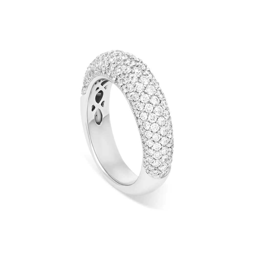 KJ5 18K White Gold 1.91ct Diamond Dome Ring - Image 2