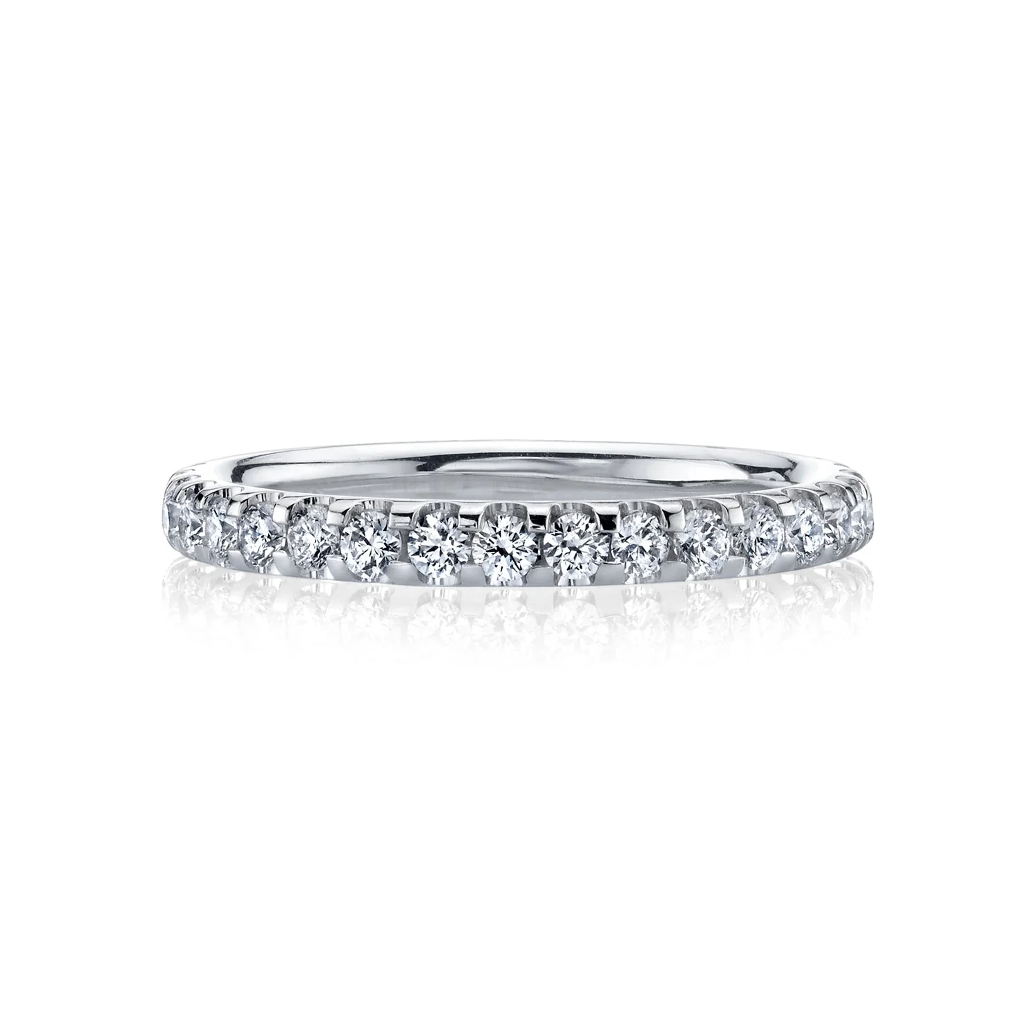 KJ5 18K White Gold Round 1.12ct Diamond Eternity Band