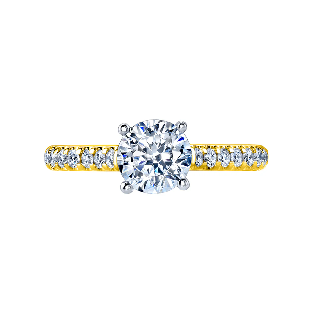 KJ5 18K Yellow Gold 0.27ct Classic Engagement Ring Mounting