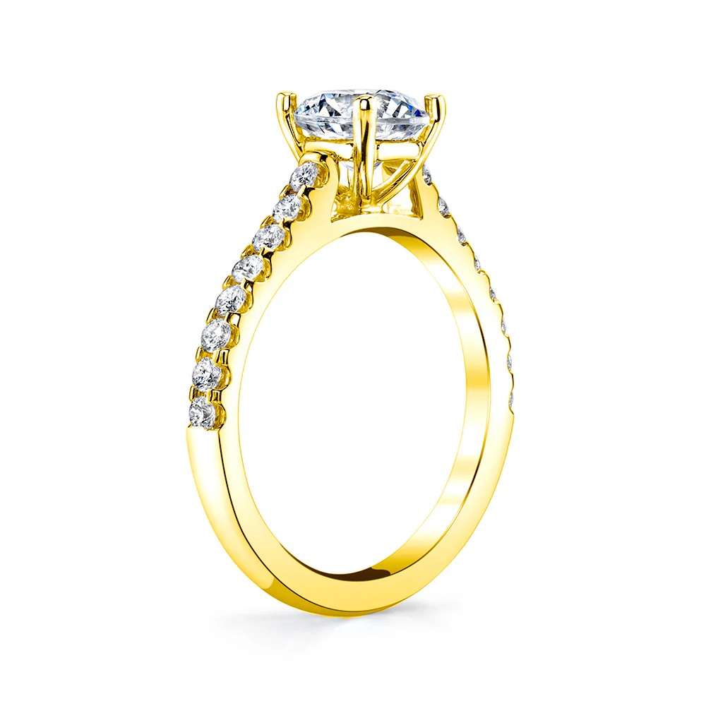KJ5 18K Yellow Gold 0.27ct Classic Engagement Ring Mounting - Image 2