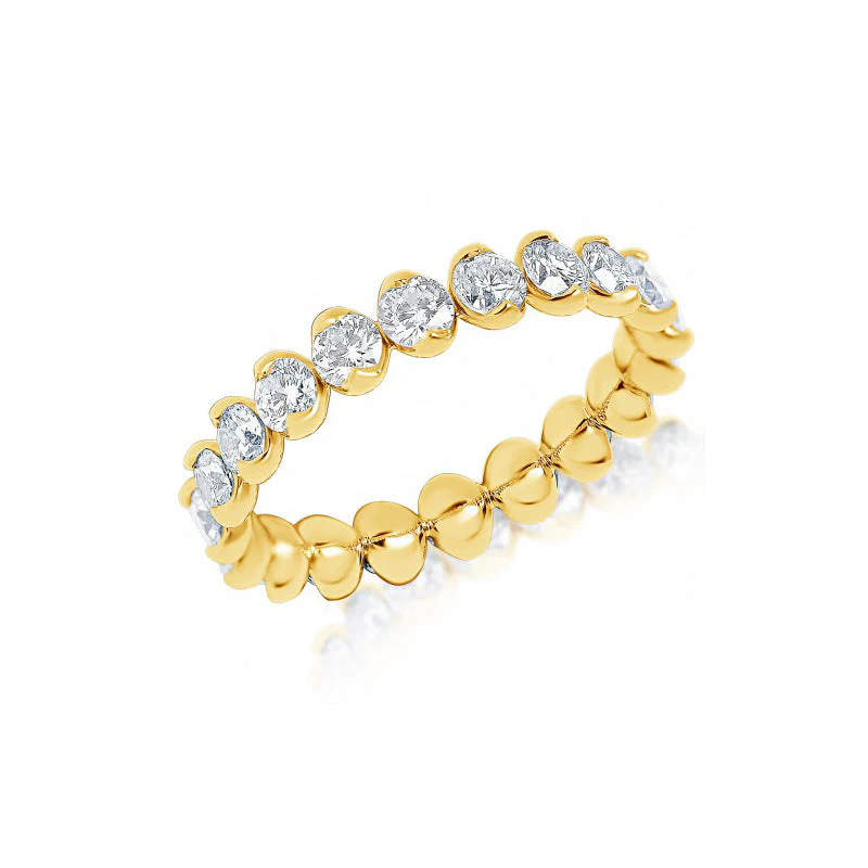 KJ5 18K Yellow Gold Diamond Eternity Band