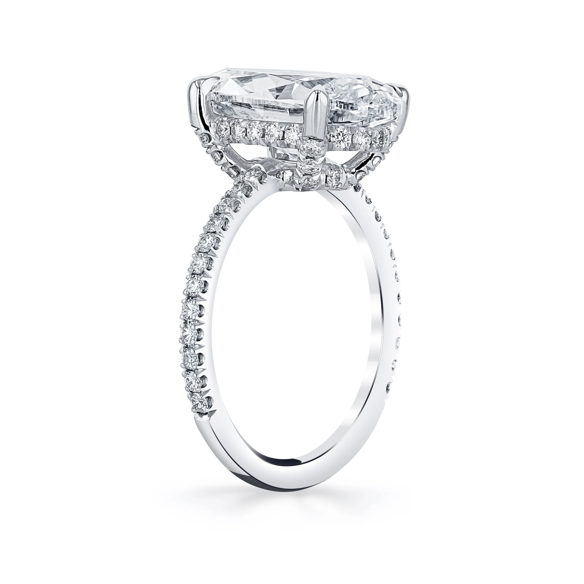 KJ5 Platinum GIA Certified 5.21ct Oval Cut Diamond Engagement Ring - Image 2