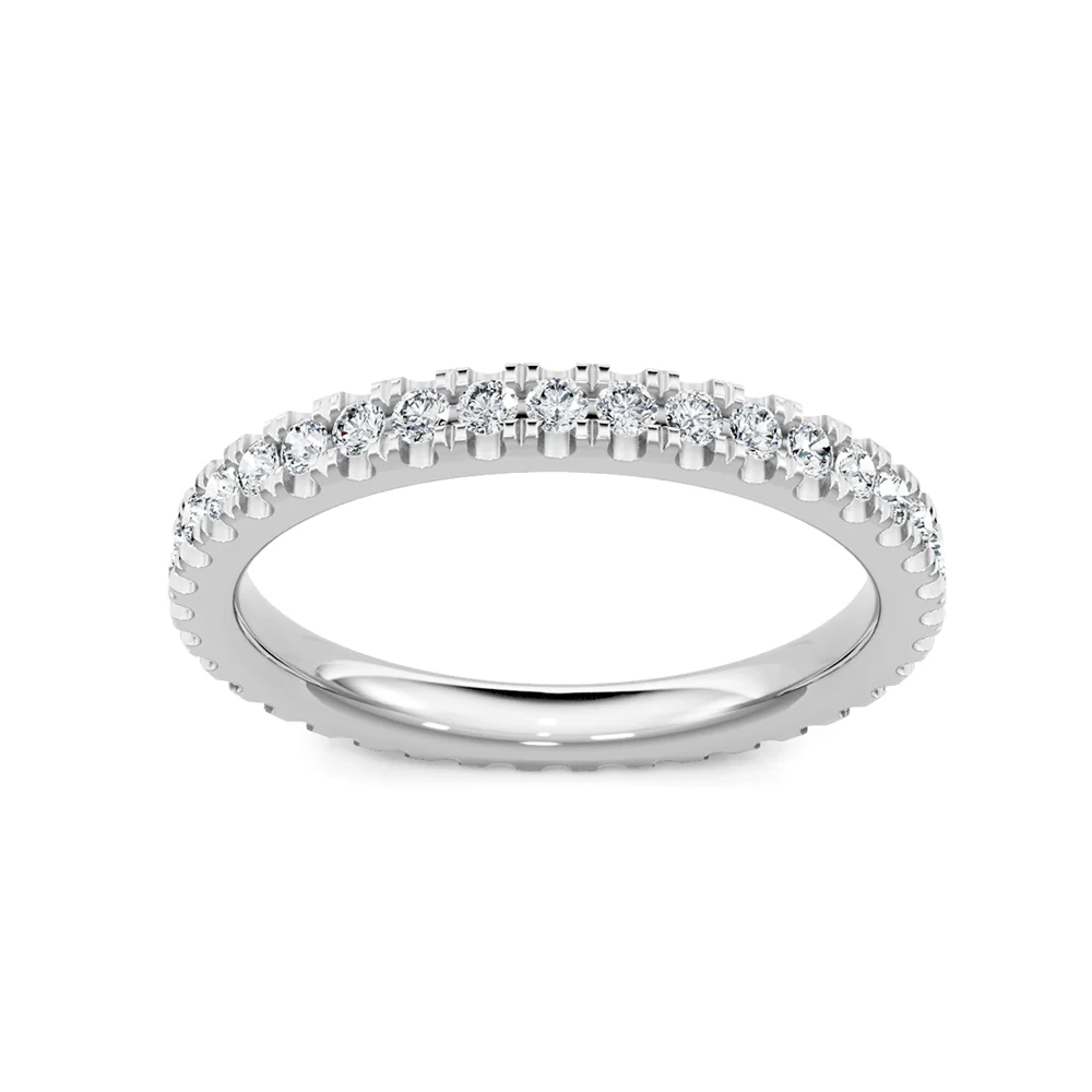 KJ5 Round 0.50ct Diamond Eternity Band 14K White Gold