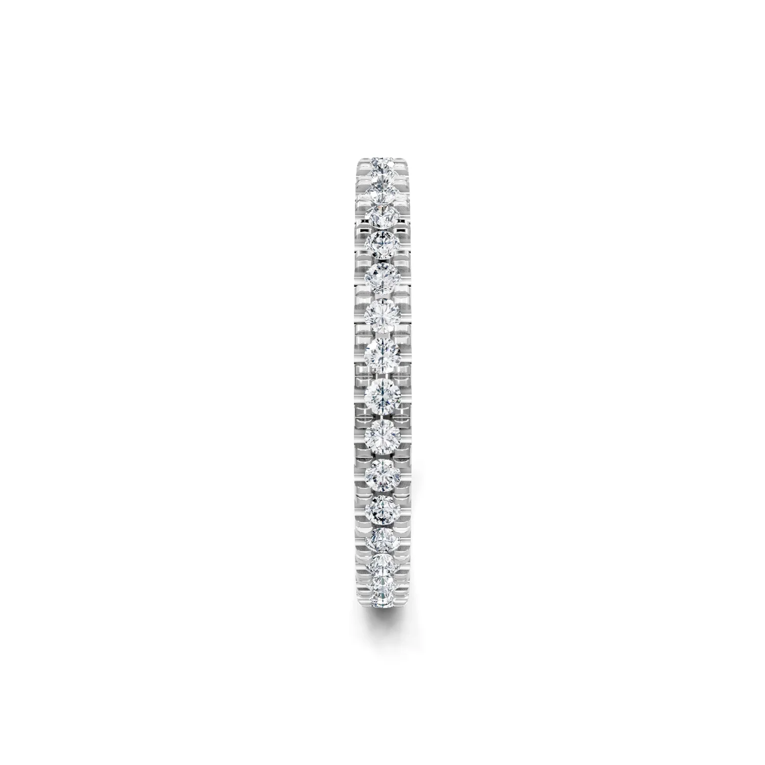 KJ5 Round 0.50ct Diamond Eternity Band 14K White Gold - Image 3