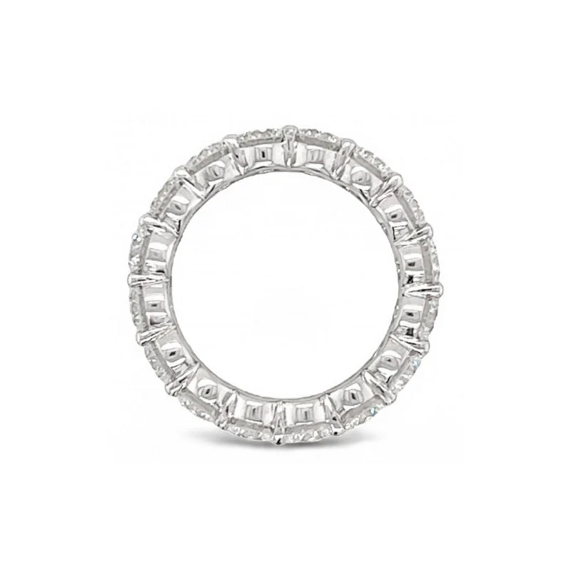 KJ5 Round Diamond Eternity Band 18K White Gold - Image 2