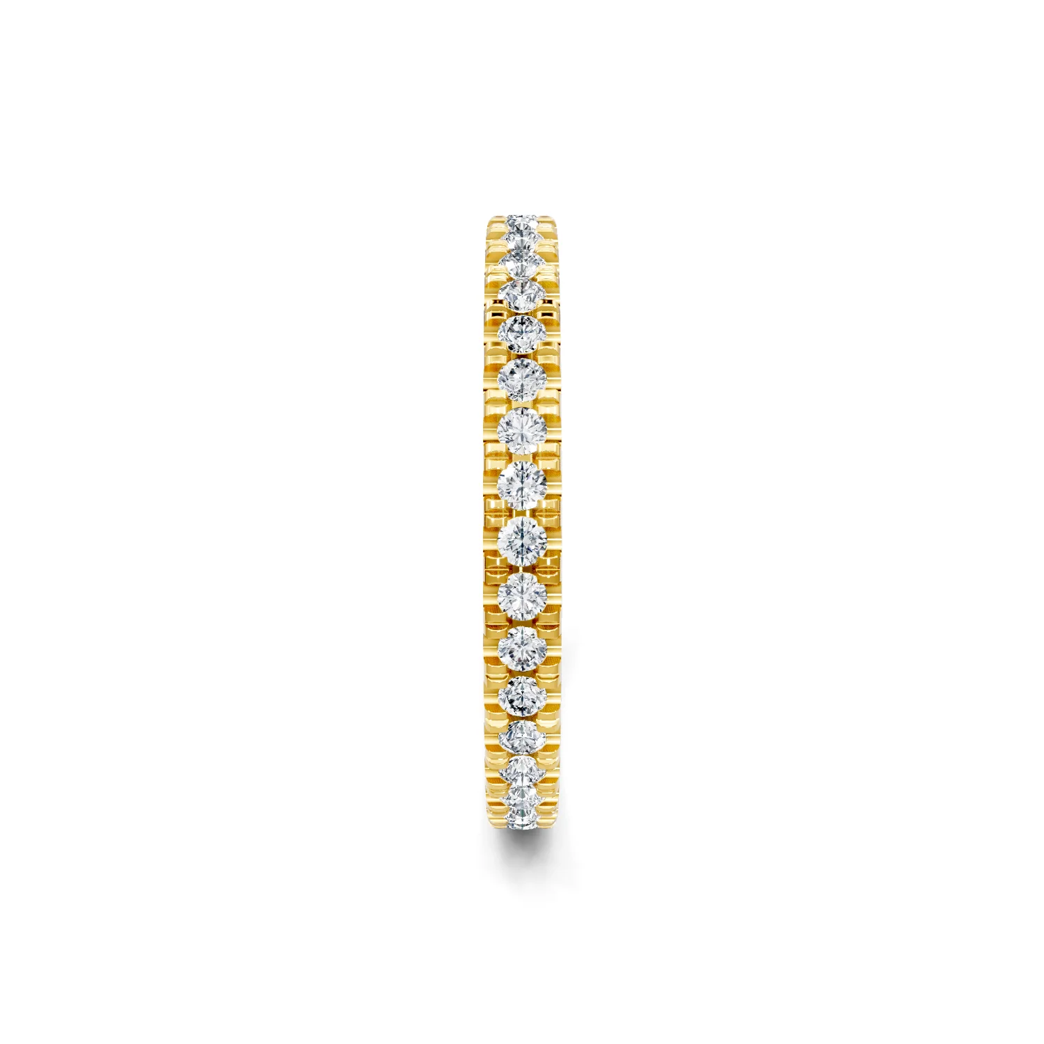 KJ5 Split Prong 0.50ct Diamond Eternity Band 14K Yellow Gold - Image 3
