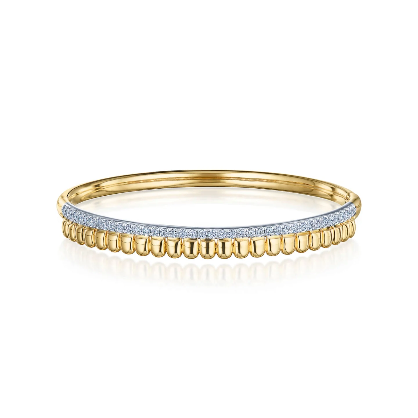 Kwiat Sirena Bangle Bracelet With Diamonds