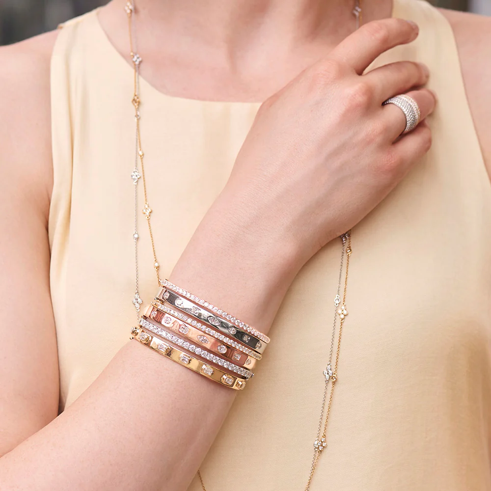 Kwiat Stackable ASHOKA® Diamond Bangle in 18K Yellow Gold - Image 3