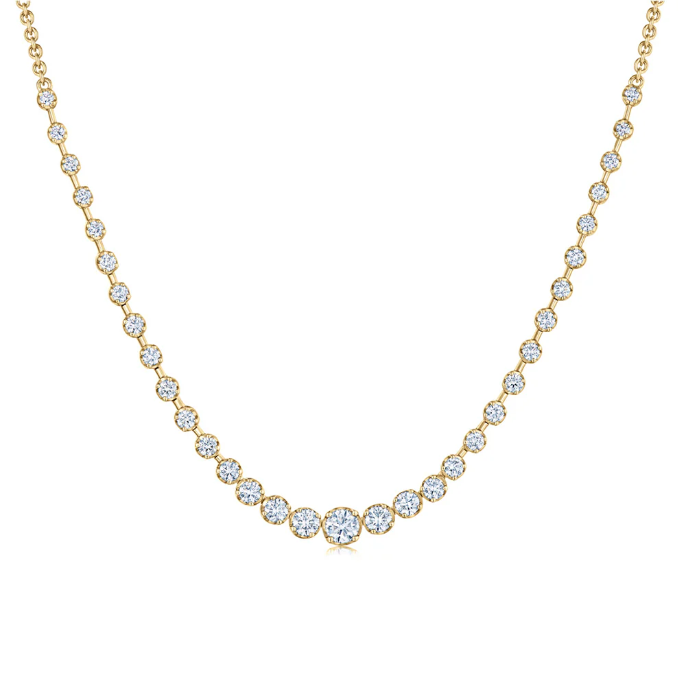 Kwiat Starry Night Demi-Riviere Diamond Necklace in 18K White Gold