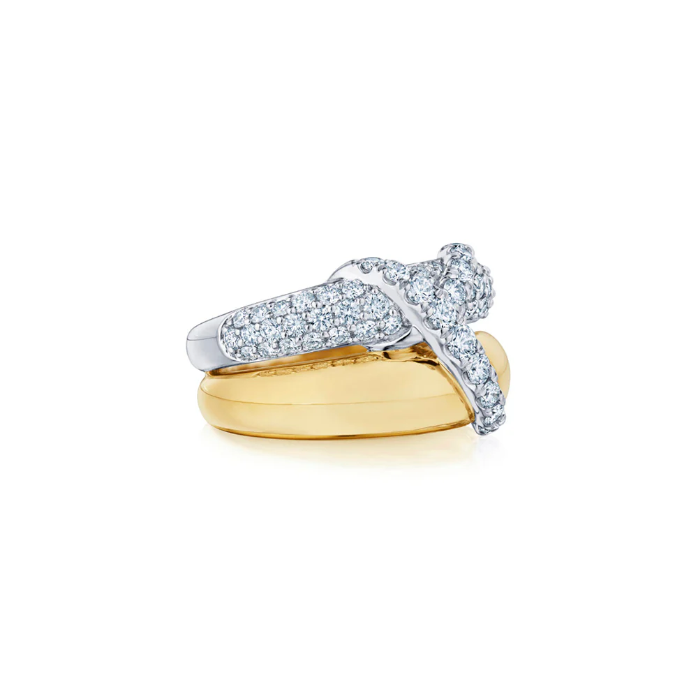 Kwiat XO Diamond Ring in 18K Yellow and White Gold - Image 2