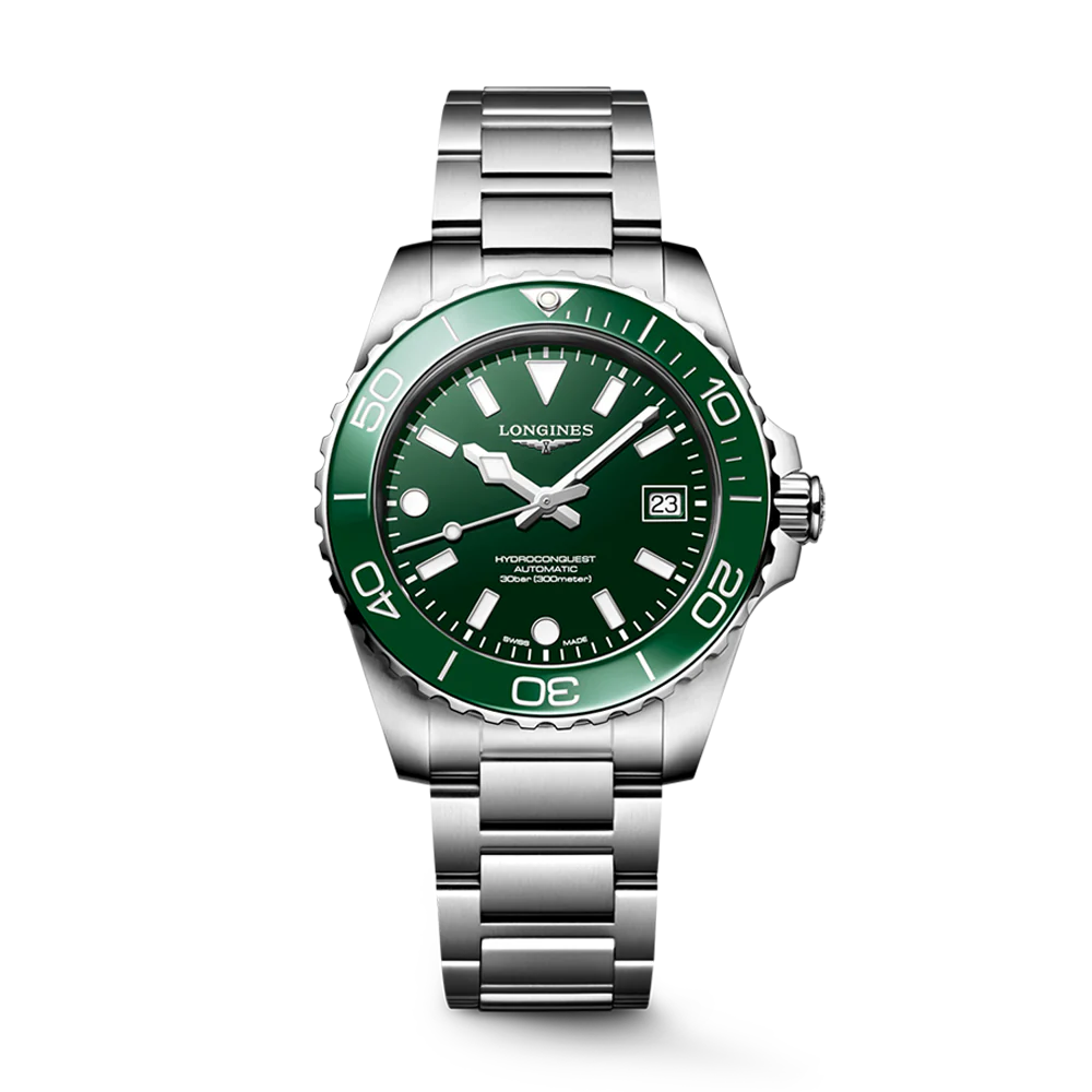 Longines HydroConquest 39mm Green Dial Stainless Steel