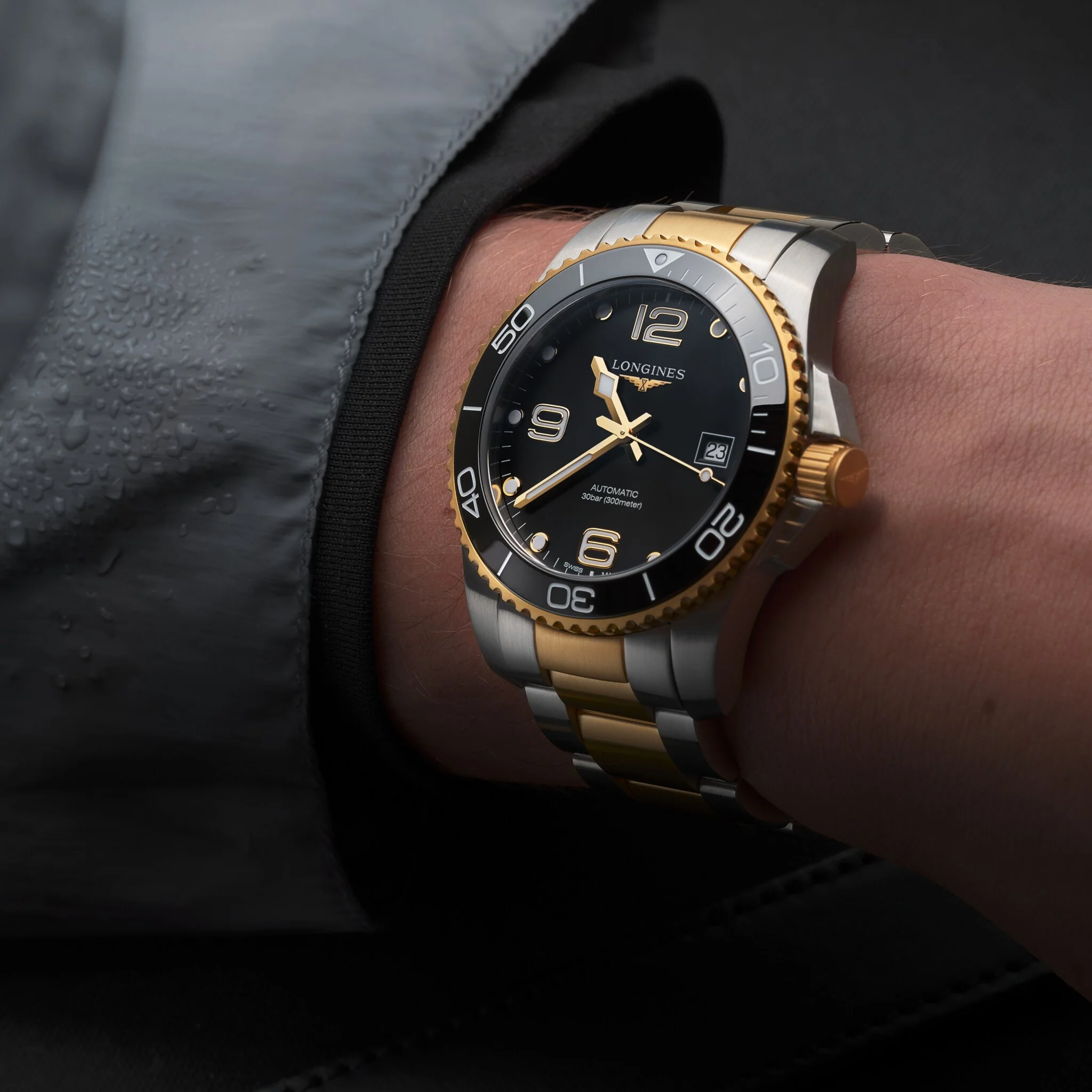 Longines HydroConquest Two-Tone Black Dial Watch - Image 2
