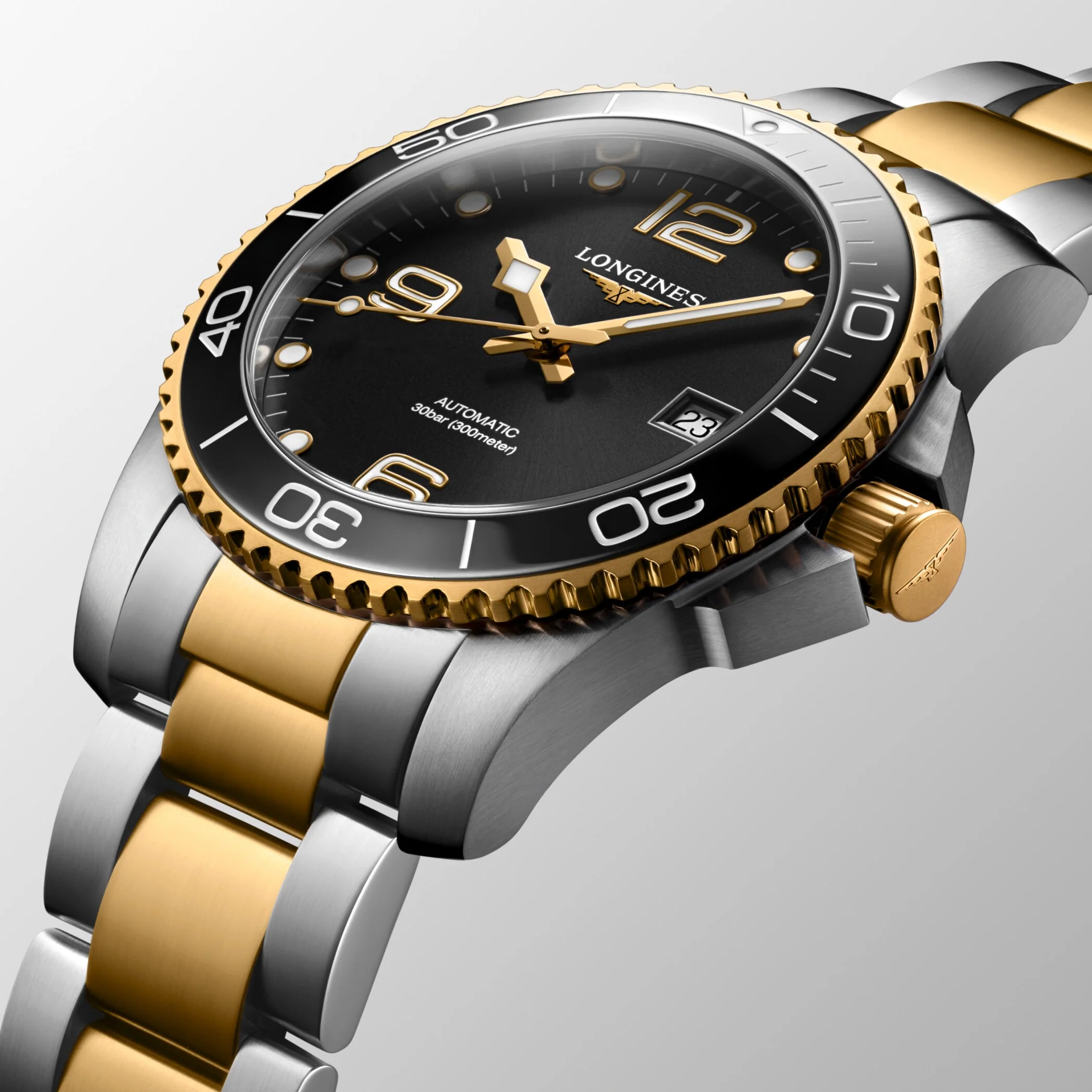 Longines HydroConquest Two-Tone Black Dial Watch - Image 3
